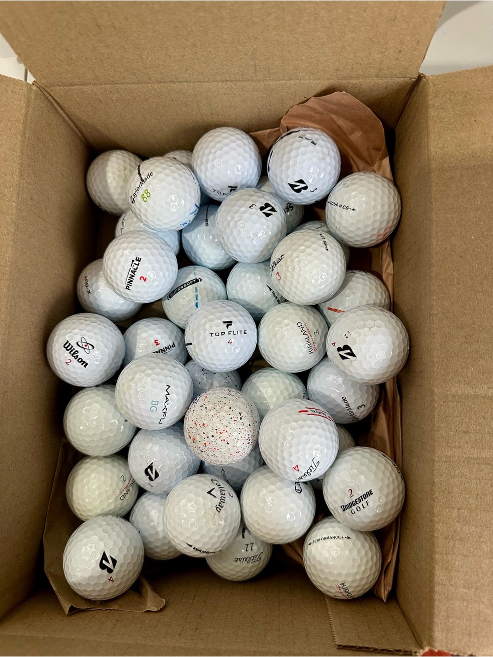 40 Assorted White Golf Balls - Mixed Brands